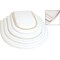 Pack of 2 White Faux Leather Pearl Necklace Tiered Display Showcases Countertops